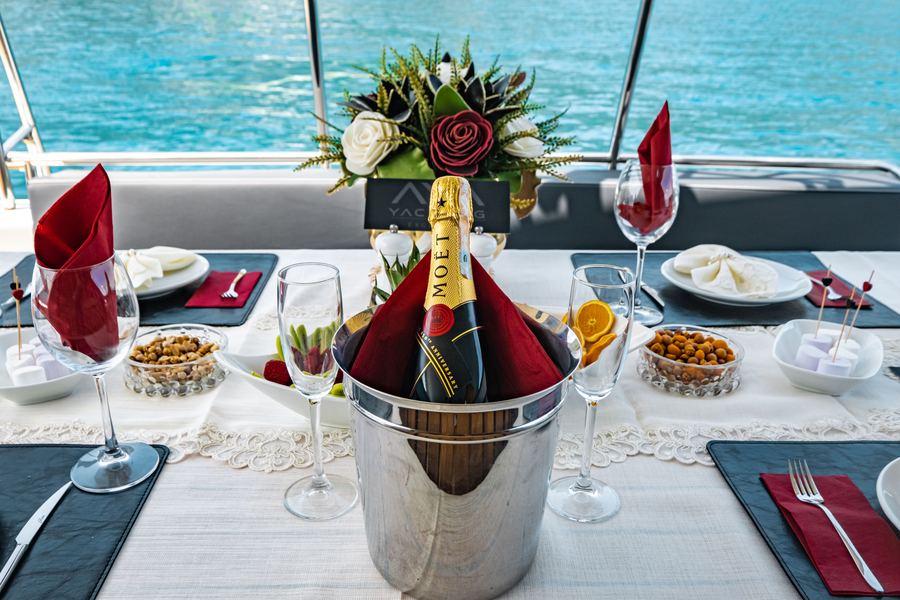 Food and drinks served on board